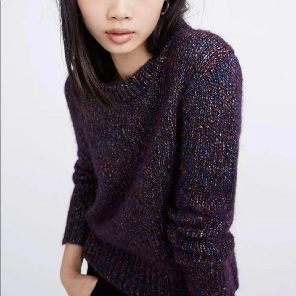 Madewell Shimmer Pullover Chunky Knit Sweater NWT - Picture 2 of 13